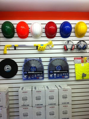 Hard hats and misc supplies